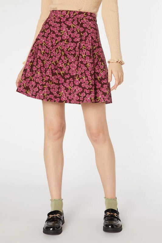 Image of a model wearing Skirts. Productname: Phoebe Skirt in Pink colour by brand - Princess Highway