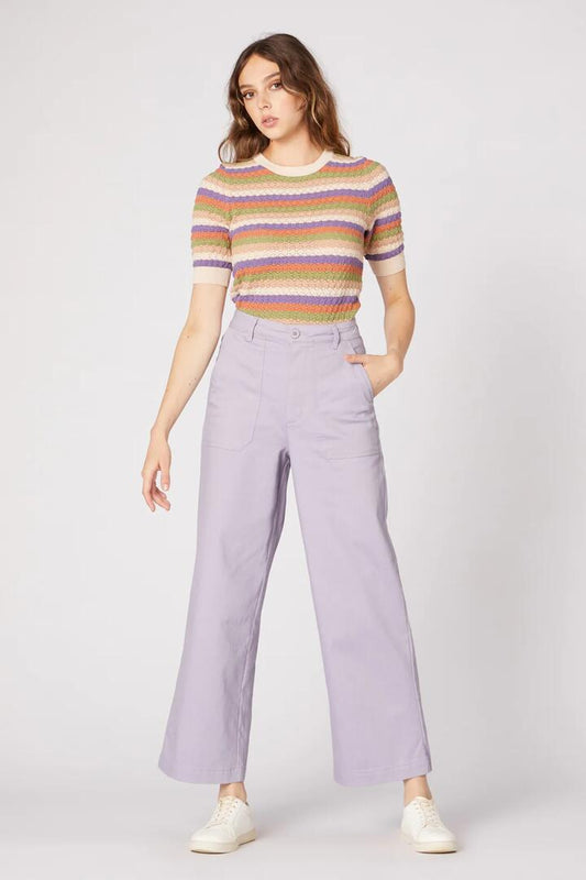 Image of a model wearing Denim. Productname: Celeste Jean in Lilac colour by brand - Princess Highway