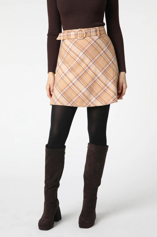 Image of Boots. Productname: Chelsea Check Skirt in Lilac colour by brand - Princess Highway