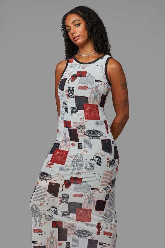 Image of Dresses. Product name - Schematics Dress in Cream colour by brand - Black Friday