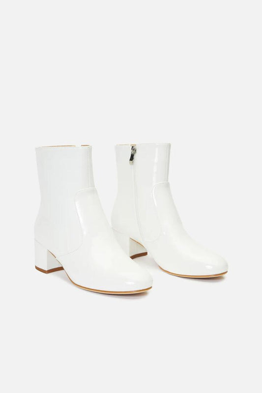 Image of Boots. Productname: Patent Ankle Boot in White colour by brand - Princess Highway