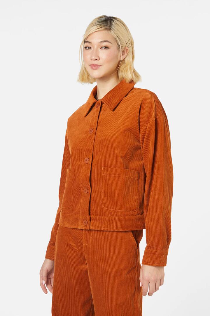 Image of Coats & Jackets. Productname: Jamie Cord Jacket in Orange colour by brand - Princess Highway