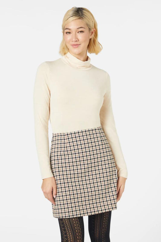 Image of a model wearing Tops. Productname: Jenna Top in Cream colour by brand - Princess Highway