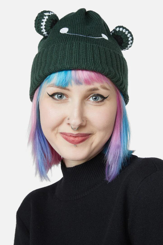 Image of Hats. Productname: Frog Beanie in Green colour by brand - Black Friday