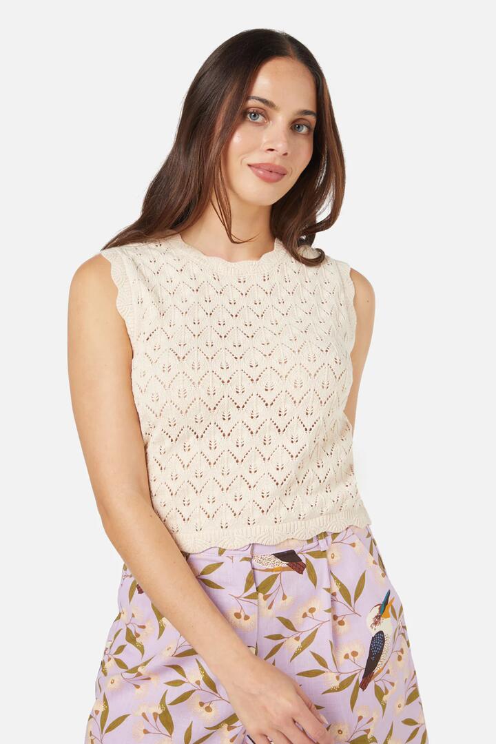 Image of a model wearing Tops. Productname: Lana Top in Sage colour by brand - Princess Highway