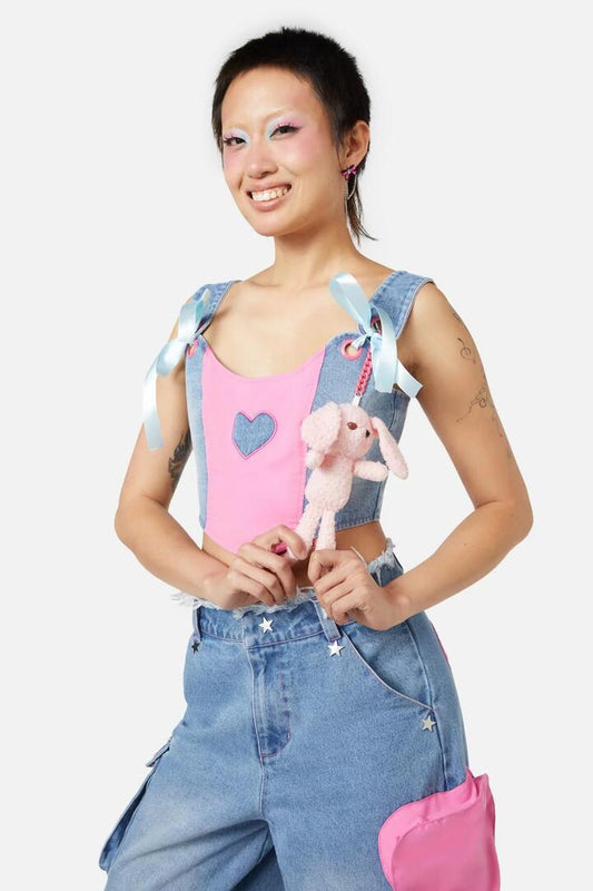 Image of Lingerie. Productname: Like Its Magnetic Corset in Blue colour by brand - Dangerfield