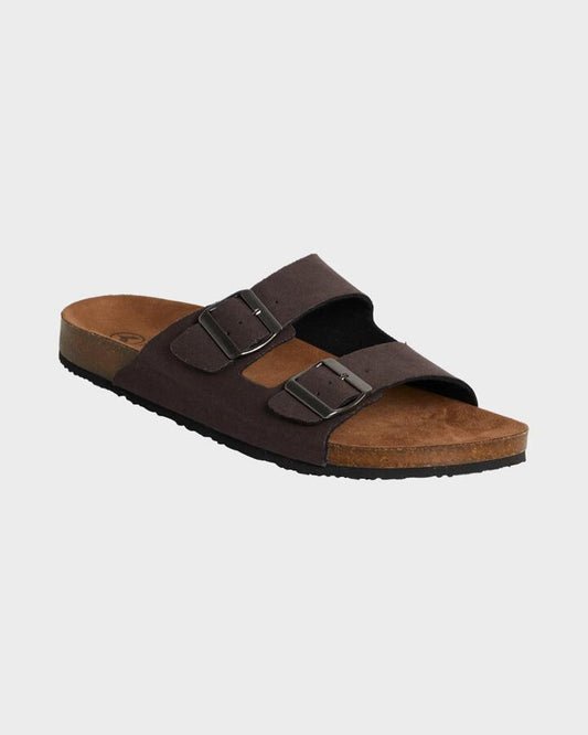 Image of Slippers. Productname: Kustom Mens Duo Slides Brown - in Brown colour by brand - Kustom