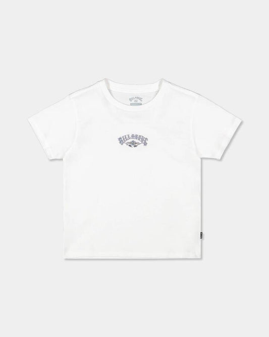 Image of a model wearing Tops. Productname: Billabong - Boys 2-7 Groms Rose Arch T-Shirt - White - in White colour by brand - Billabong