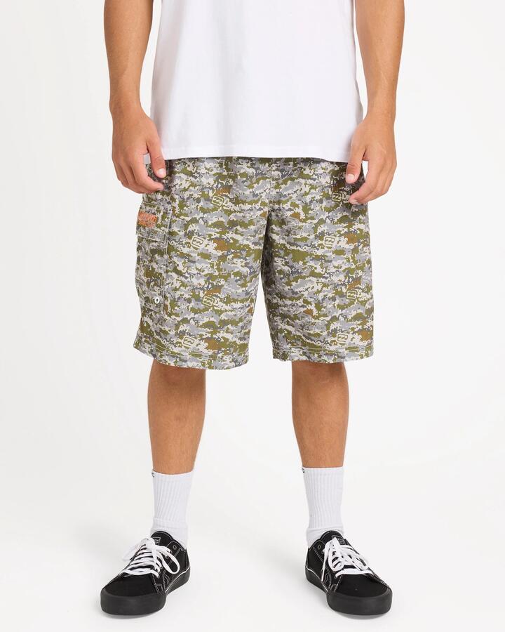 Image of Swimwear. Product name - Billabong Mens Throw On 21" Boardshorts Camo - in Camo colour by brand - Billabong