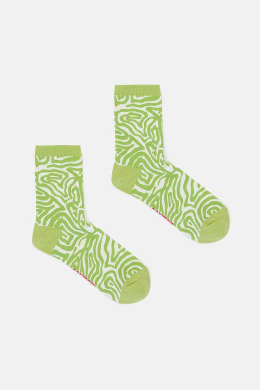 Image of Socks. Productname: Plum Harvest Swirl Socks in Green colour by brand - Gorman