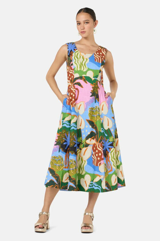 Image of Dresses. Productname: Natural Form Midi Dress in Print colour by brand - Gorman