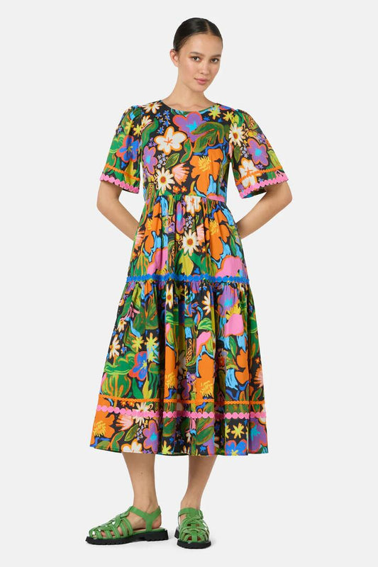 Image of Dresses. Productname: Midnight Garden Tiered Dress in Print colour by brand - Gorman