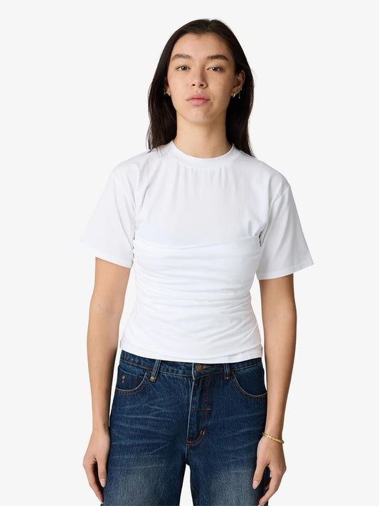 Image of T-Shirts. Productname: MSE Layered Tee in Off White colour by brand - MSE