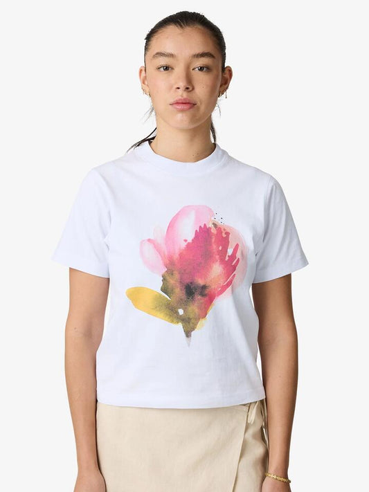 Image of a model wearing Tops. Productname: Lulu & Rose Giverny Baby Tee in Off White colour by brand - Lulu & Rose
