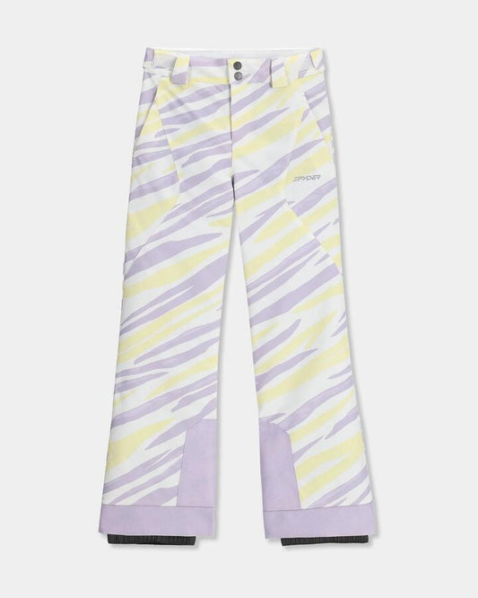 Image of a model wearing Pants. Product name - Spyder Girls 8-16 Olympia Snow Pants Tiger Violet Dust in Tiger Violet Dust colour by brand - Spyder