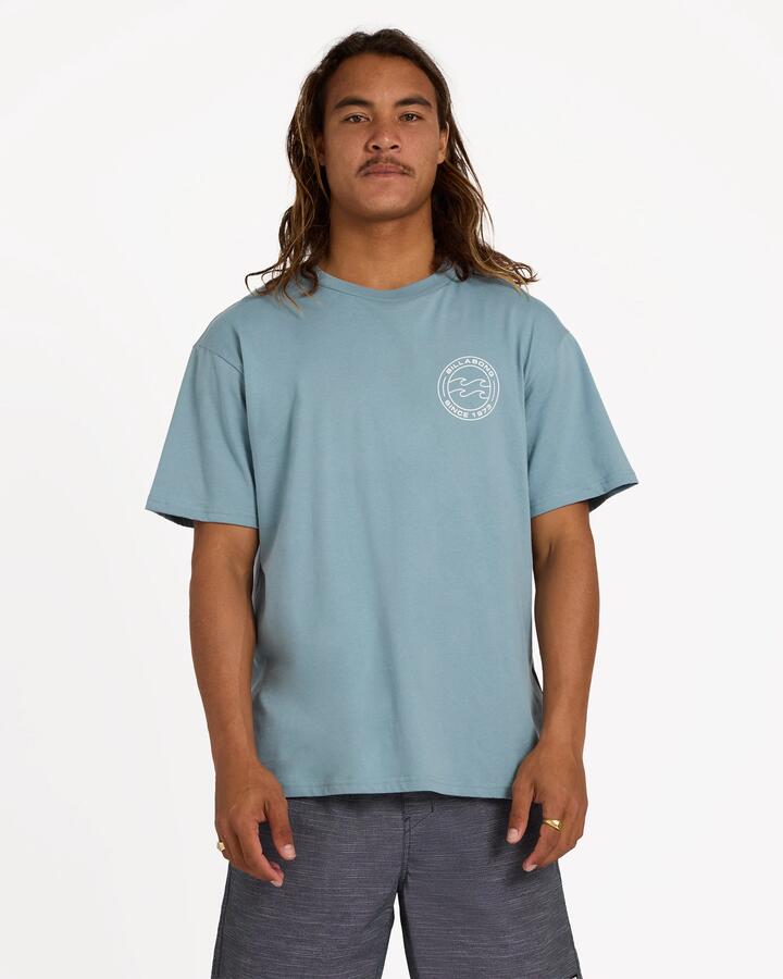 Image of T-Shirts. Product name - Billabong Mens Hollow T-Shirt Washed Blue in Washed Blue colour by brand - Billabong