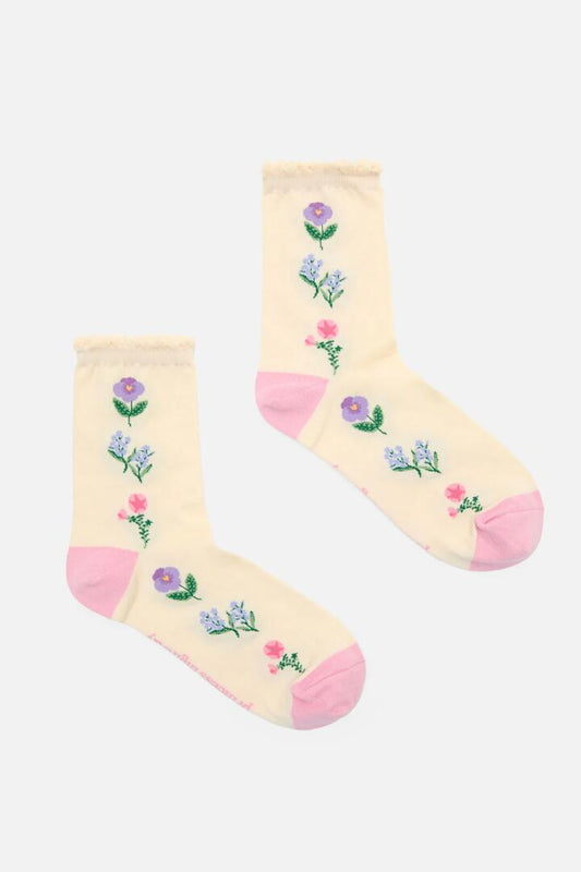 Image of Socks. Productname: Garden Socks in Cream colour by brand - Princess Highway