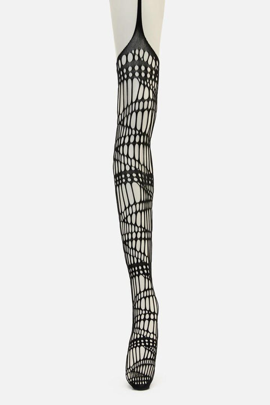 Image of Lingerie. Productname: Netted Suspender Tights in Black colour by brand - Black Friday