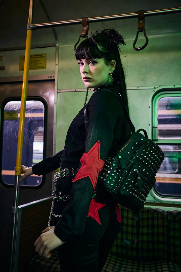 Image of Bags. Productname: Studded Backpack in Black colour by brand - Black Friday