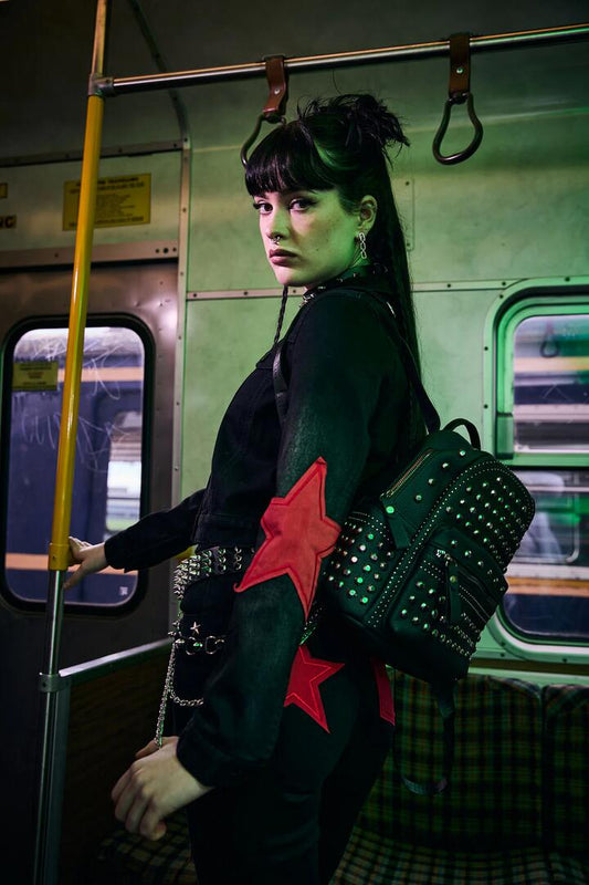 Image of Bags. Productname: Studded Backpack in Black colour by brand - Black Friday