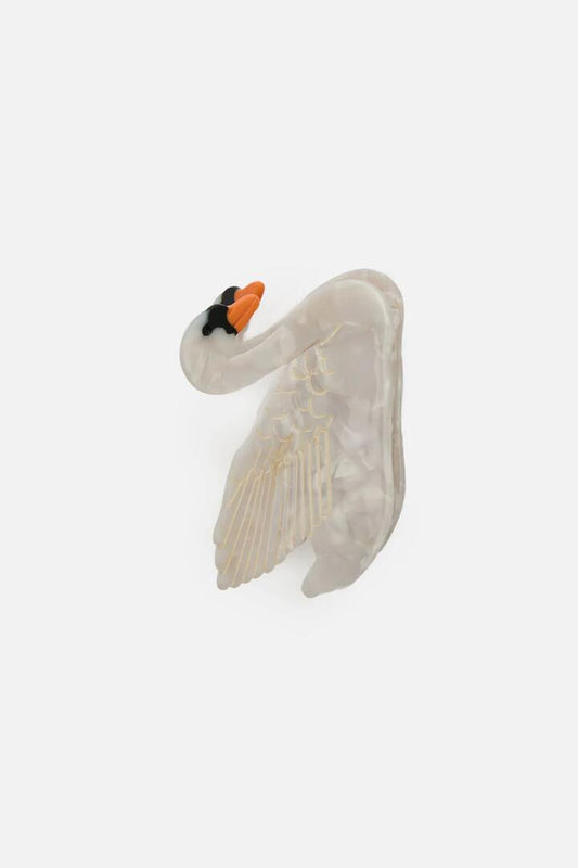 Image of Hair Accessories. Productname: White Swan Claw Clip in White colour by brand - Princess Highway