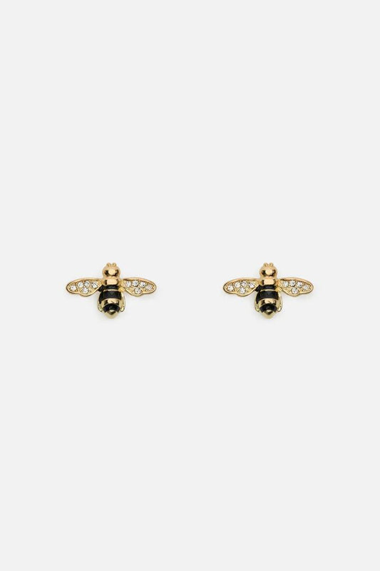 Image of Earrings. Productname: Little Bee Stud Earrings in Gold colour by brand - Princess Highway