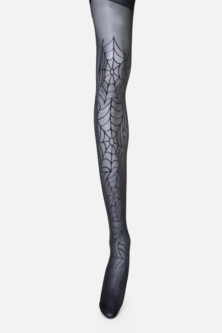 Image of Lingerie. Productname: Spider Tattoo Tights in Black colour by brand - Black Friday