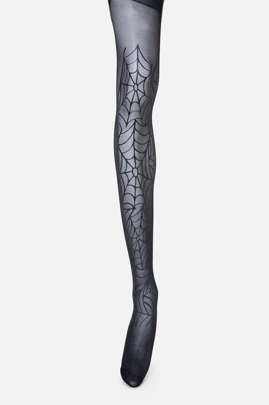 Image of Lingerie. Productname: Spider Tattoo Tights in Black colour by brand - Black Friday