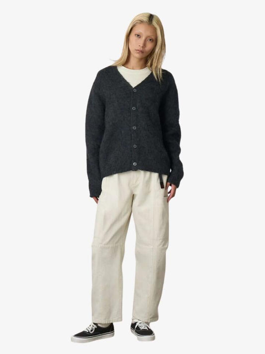 Image of a model wearing Pants. Productname: Gramicci Women's Voyager Pant in Greige colour by brand - Gramicci