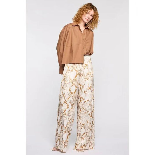 Image of a model wearing Pants. Productname: Santos Pant in PRINT colour by brand - sass and bide