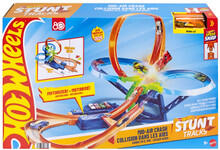 Image of Toy Cars. Product name - Hot Wheels Action Mid Air Multi Crash Stunt Track Set in colour by brand - Hot Wheels