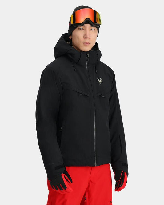 Image of a model wearing Outerwear. Productname: Spyder - Mens Copper Snow Jacket - Black - in Black colour by brand - Spyder