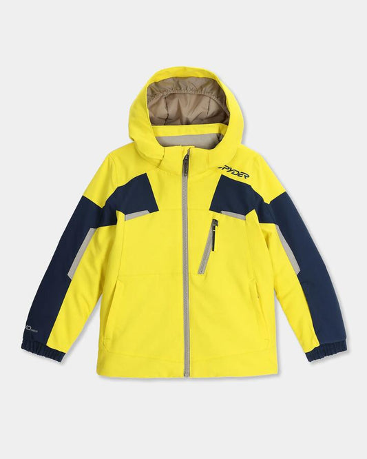 Image of Coats & Jackets. Product name - Spyder Boys 2-7 Leader Snow Jacket Acid Yellow in Acid Yellow colour by brand - Spyder