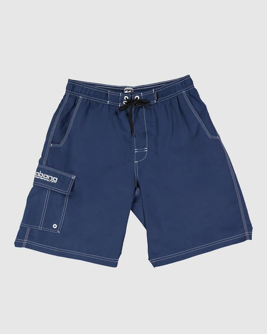 Image of Swimwear. Product name - Billabong Mens Throw On 21" Boardshorts Indigo in Indigo colour by brand - Billabong