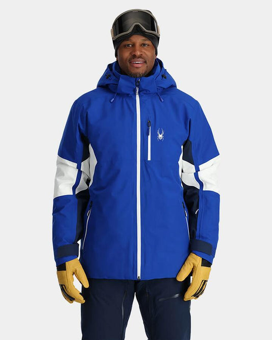 Image of a model wearing Outerwear. Productname: Spyder - Mens Epiphany Snow Jacket - Electric Blue - in Electric Blue colour by brand - Spyder