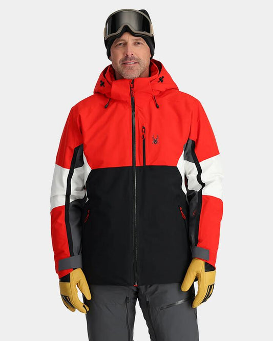 Image of a model wearing Outerwear. Productname: Spyder - Mens Epiphany Snow Jacket - Volcano - in Volcano colour by brand - Spyder