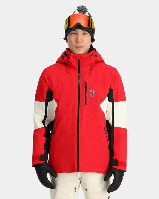 Image of a model wearing Outerwear. Productname: Spyder - Mens Epiphany Snow Jacket - Spyder Red - in Spyder Red colour by brand - Spyder