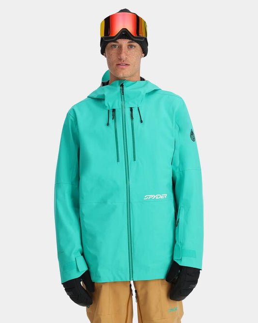 Image of Coats & Jackets. Productname: Spyder Mens Jagged Shell Snow Jacket Teal Green - in Teal Green colour by brand - Spyder