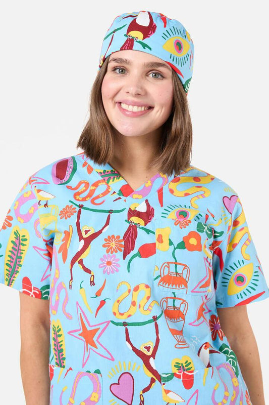 Image of Hats. Productname: Fuego Scrub Hat in Blue colour by brand - Gorman