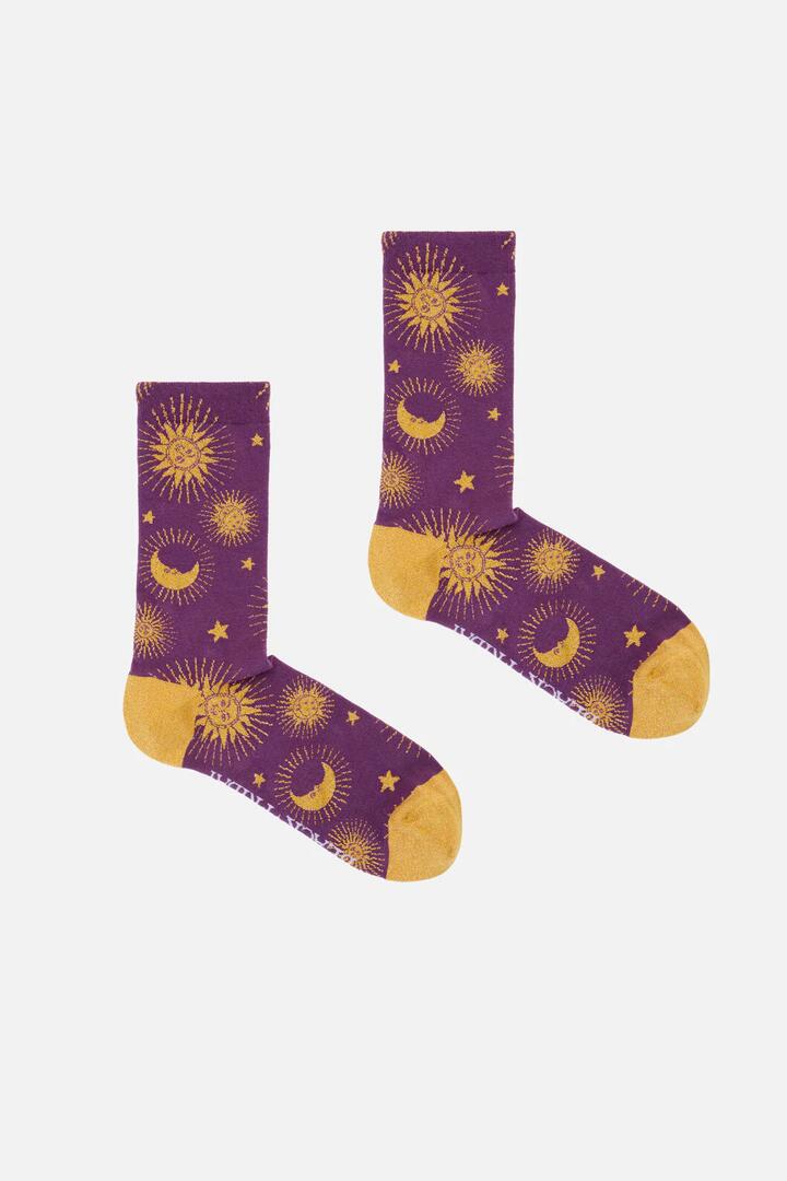 Image of Socks. Productname: Cosmic Light Socks in Purple colour by brand - Black Friday
