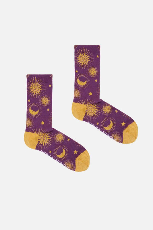 Image of Socks. Productname: Cosmic Light Socks in Purple colour by brand - Black Friday