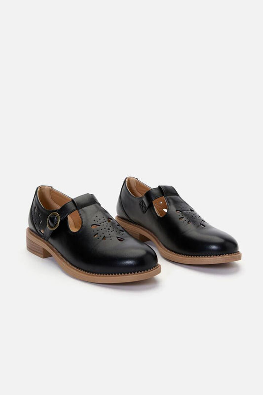 Image of Footwear. Productname: Black Cut Out Shoe in Black colour by brand - Princess Highway