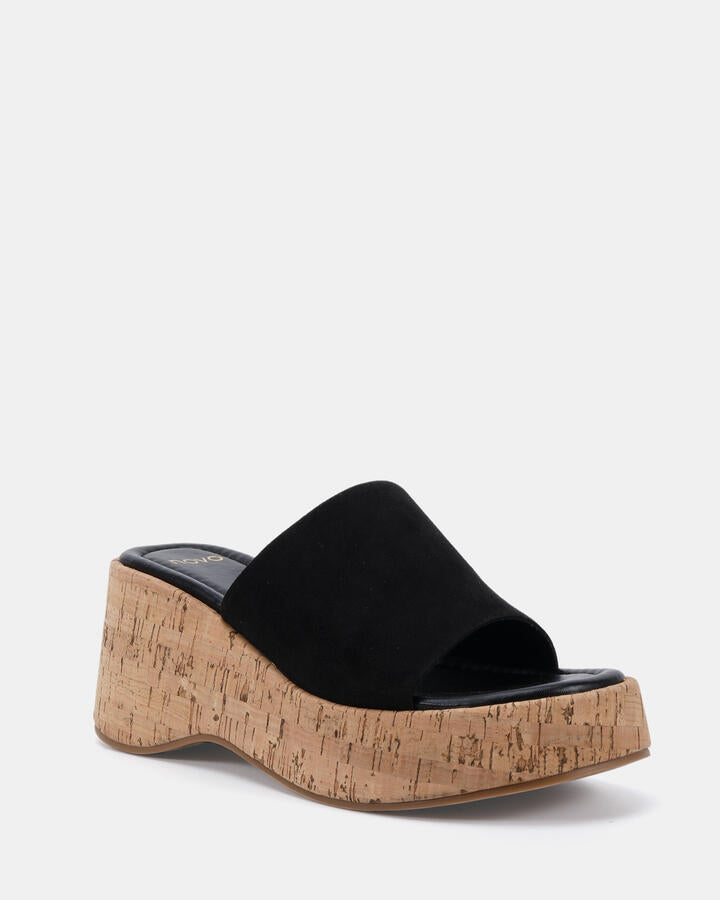 Image of Boots. Productname: Birthday: Black Suede - Women's Wedge in Black colour by brand - Novo