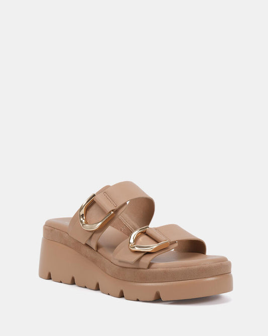 Image of Boots. Productname: BLESSING: SAND - Women's Wedge in Sand colour by brand - Novo