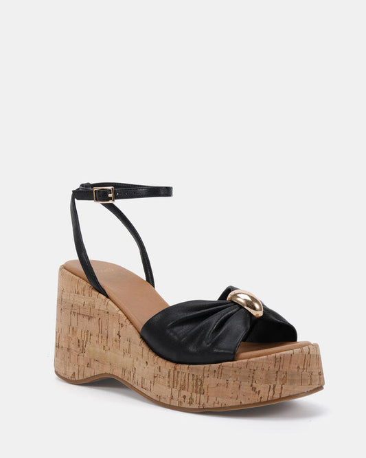 Image of Boots. Productname: WILDROSE: BLACK - Women's Wedge in Black colour by brand - Novo