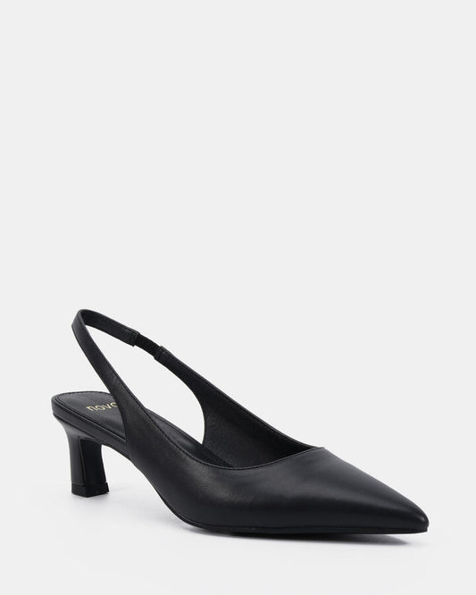 Image of Footwear. Productname: Ivara: Black - Women's Court - Low Heel in Black colour by brand - Novo