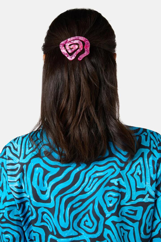 Image of Hair Accessories. Productname: Plum Harvest Swirl Clip in Pink colour by brand - Gorman