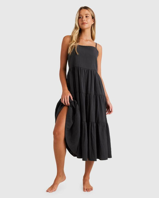 Image of Dresses. Productname: Billabong Womens Lost Love Maxi Dress Black - in Black colour by brand - Billabong