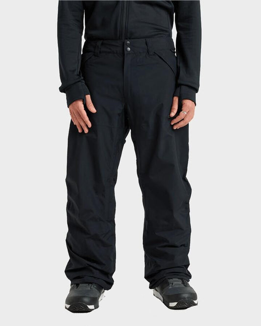 Image of a model wearing Pants. Productname: Quiksilver Mens Mission Gore-Tex Snow Pants True Black - in True Black colour by brand - Quiksilver