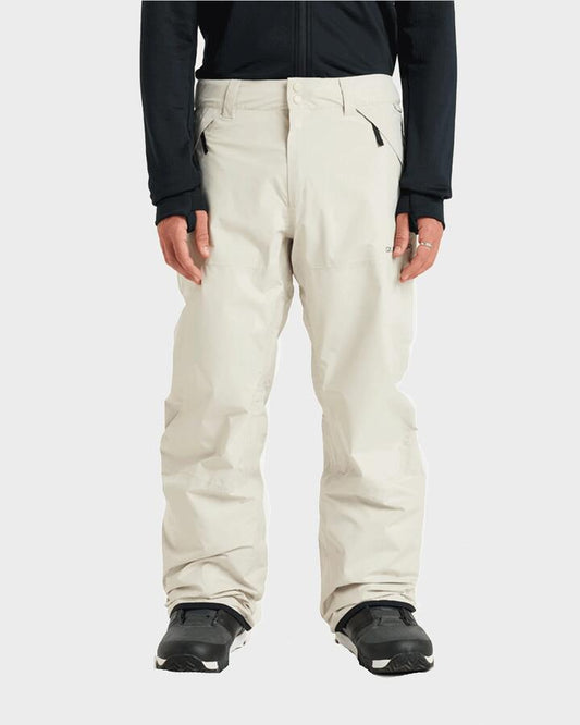 Image of a model wearing Pants. Productname: Quiksilver Mens Mission Gore-Tex Snow Pants Bone - in Bone colour by brand - Quiksilver